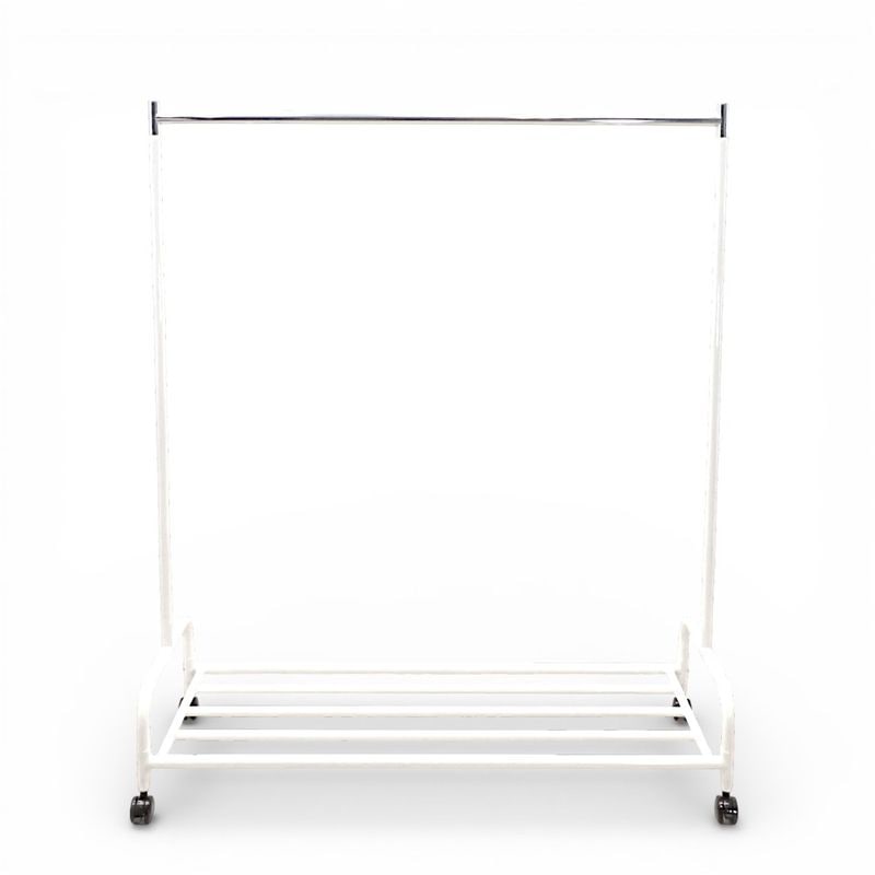 コートハンガーラック W1190 D440 H1460 ホワイト 洋服掛け　EG18814 中古