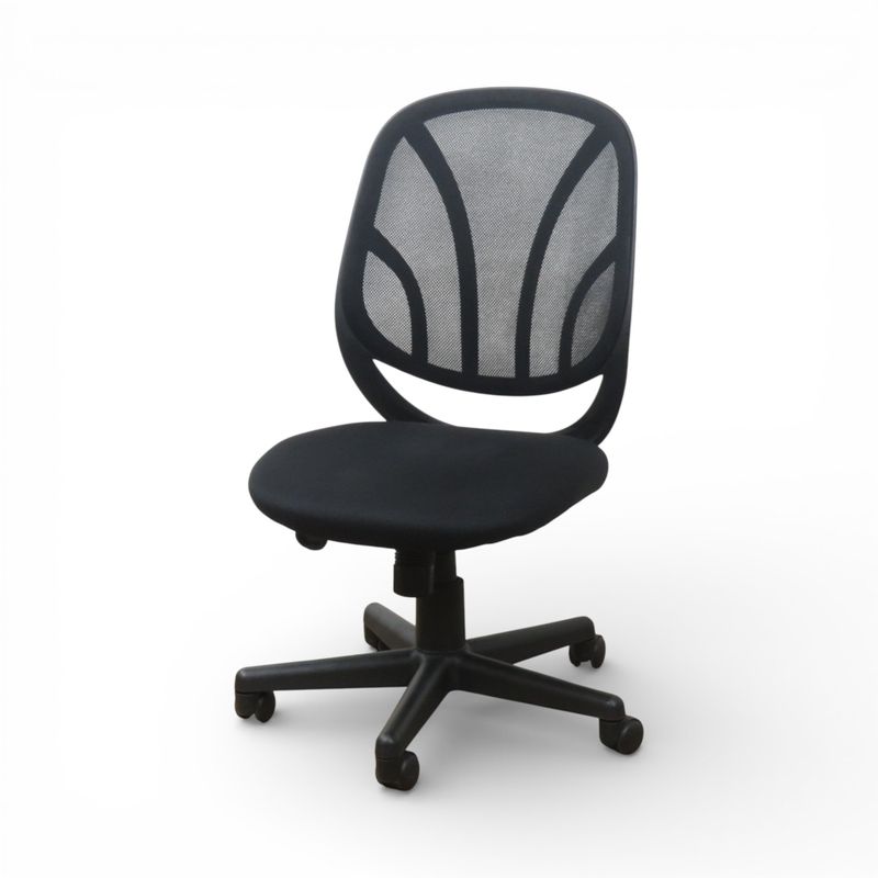 【中古/訳有】 オフィスチェア ブラック 事務椅子 パソコンチェア 肘無し ロッキング メッシュ 中古オフィス家具 AG19456