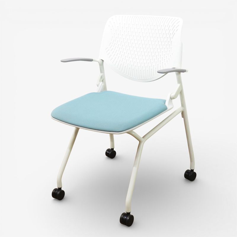 中古】オカムラ ルナ ネスティングチェア 81S1CK FSF1 ブラック 会議