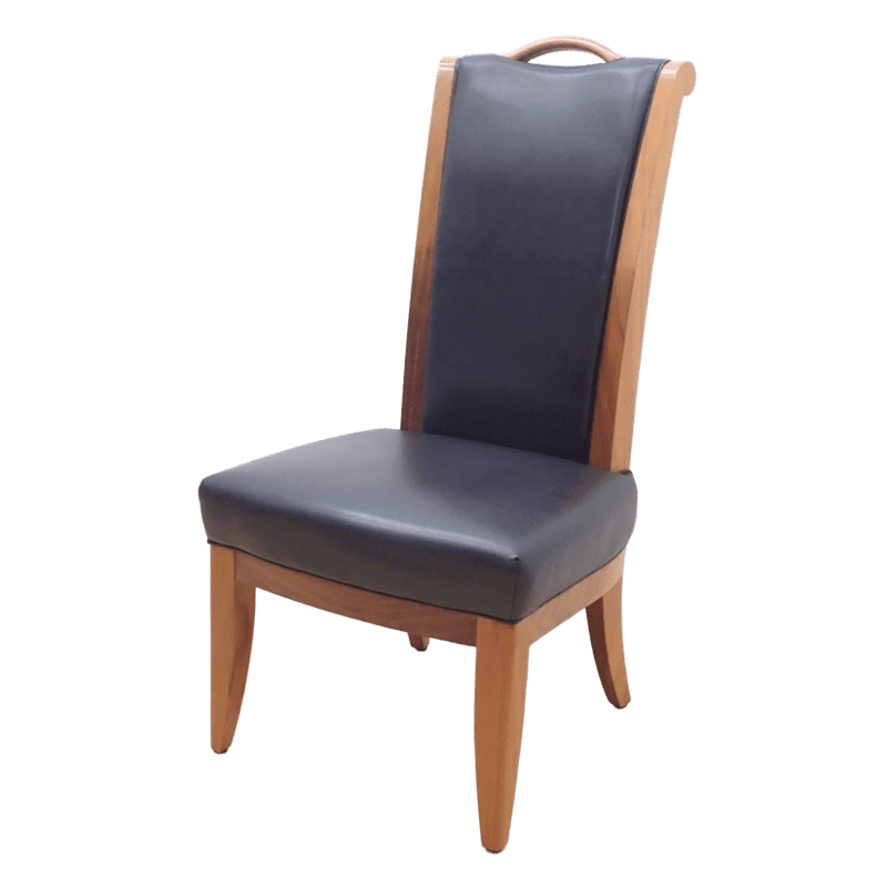 ミーティングチェア 木製フレーム レザー調 応接家具 KK19197 EG19197 中古 配送サイズ220