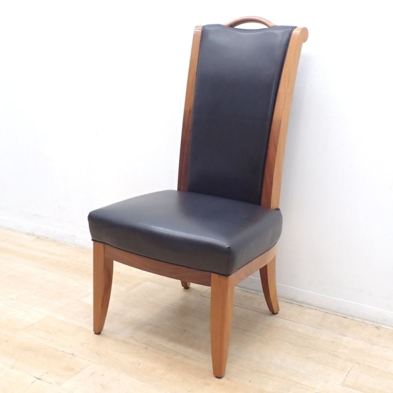 ★複数台入荷★ ミーティングチェア 木製フレーム レザー調 応接家具 KK19197 中古 配送サイズ220