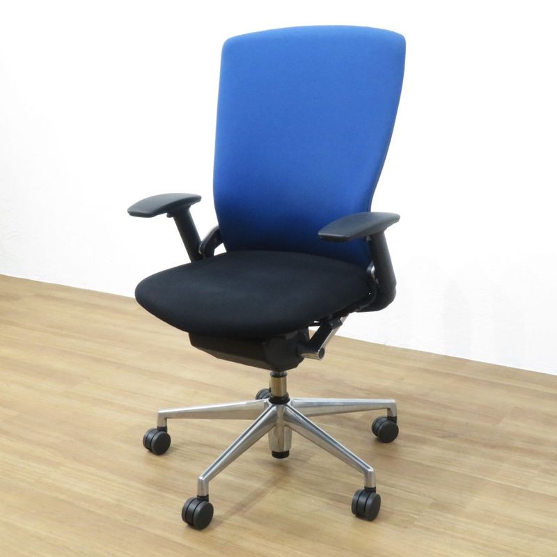 【SALE】内田洋行 パルス 肘付 オフィスチェア PA-300D ネイビー  事務椅子 パソコンチェア AG19165 中古 配送サイズ250