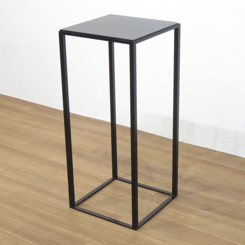 電話台 ブラック テレフォンスタンド 受付台 テレホン TEL 手荷物台置 荷台 消毒台スタンド カウンター 木目 AG19215 中古オフィス家具 配送サイズ180