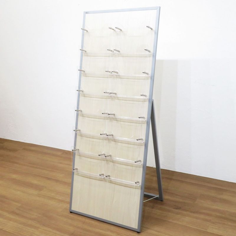 パンフレットラック ナチュラル パンフレットスタンド カタログスタンド  雑誌架 収納棚 本棚 インテリア雑貨 AG19221 中古オフィス家具 配送サイズ250