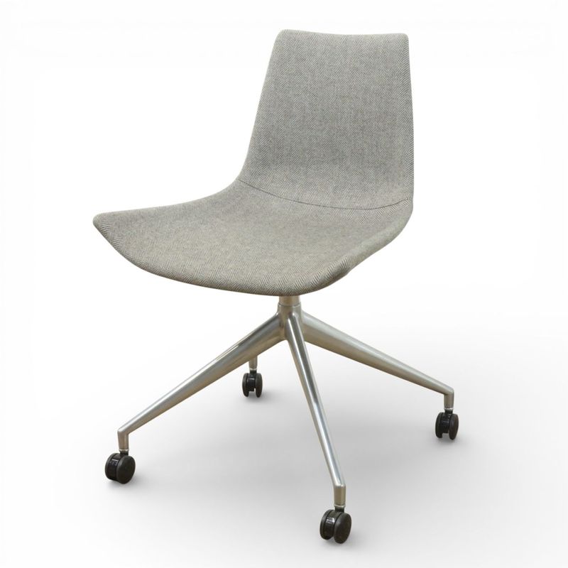 相合家具 リフティングチェア ミーティングチェア グレー 肘無し キャスター 中古 AG19171 配送サイズ200