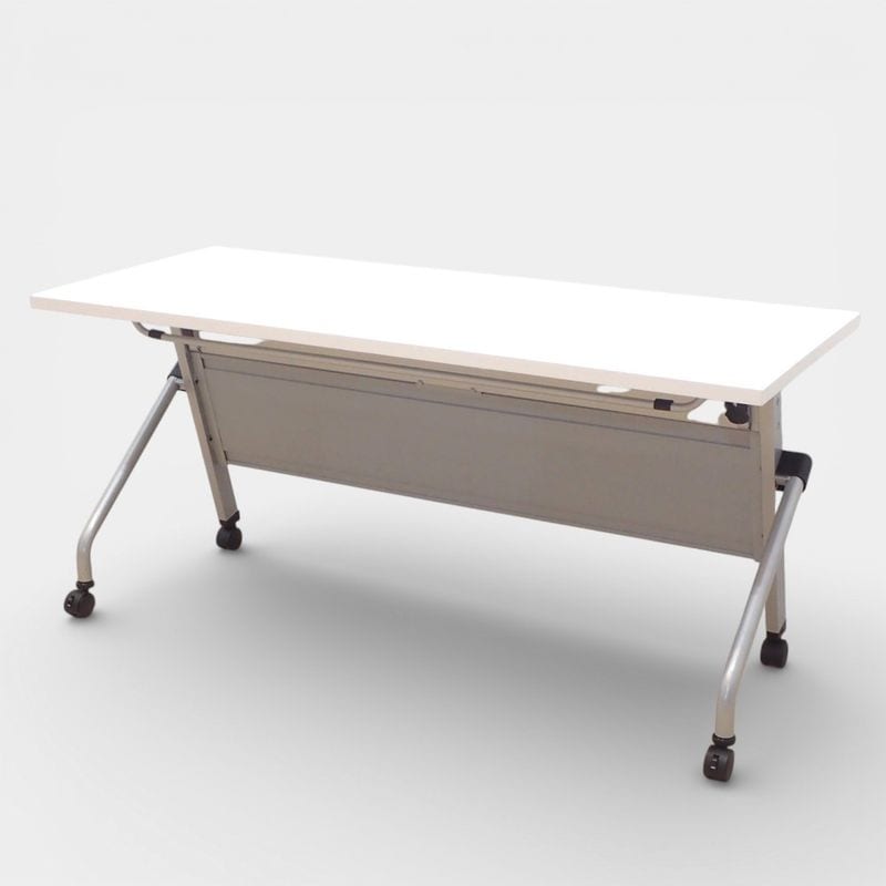 スタックテーブル W1500 D600 ホワイト 平行スタッキング KK19265 中古 配送サイズ300