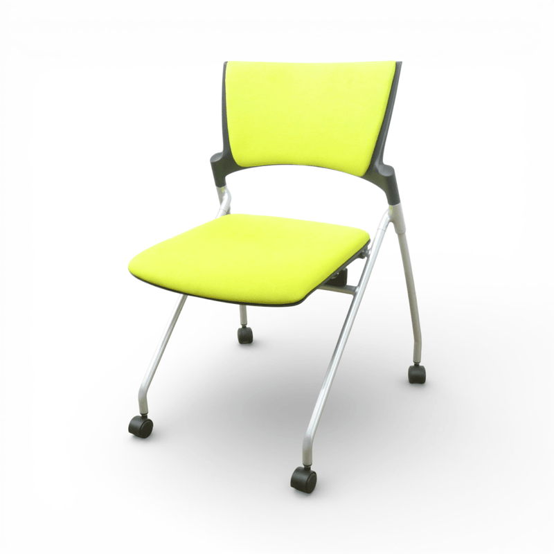 イトーキ マノス ネスティングチェア KLC-3120GB-T1U8 ミーティングチェア イエロー YH19177 中古 配送サイズ220