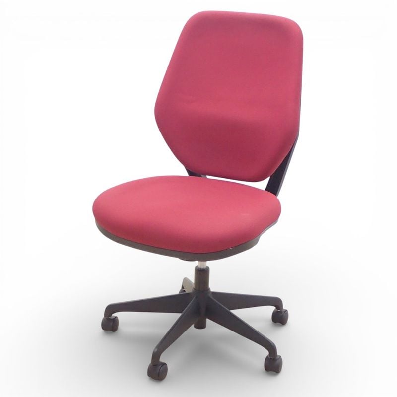 【中古】INOUE オフィスチェア LUX-39 レッド 肘無し 布張り 中古オフィス家具 KK19267