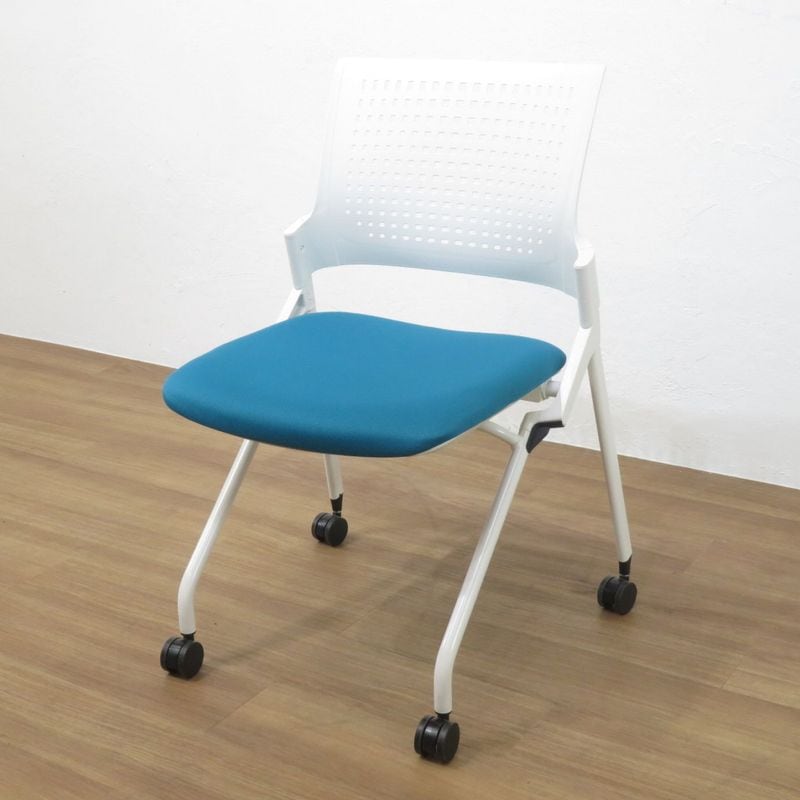 ITOKI イトーキ モノン 肘無し ネスティングチェア KLD211PG-W9W9A3 ターコイズ ミーティングチェア YH19191 配送サイズ220