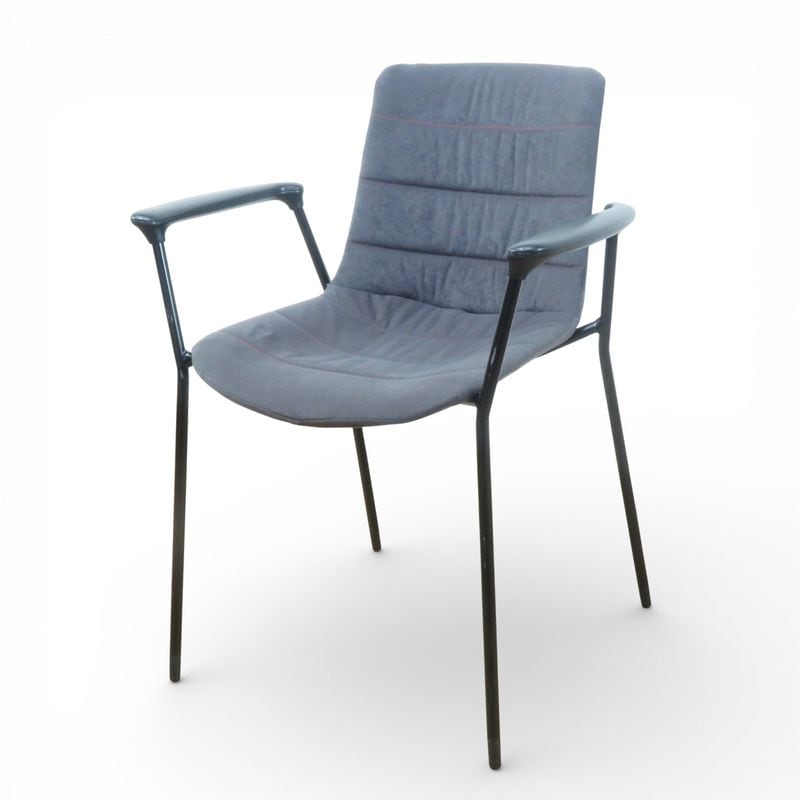 オリバー ミーティングチェア グレー スタッキングチェア 肘付き AG19222 中古 配送サイズ240