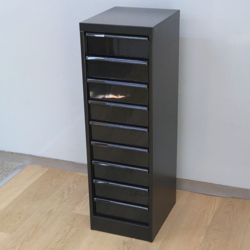 ナカバヤシ アバンテV2 フロアケース 1列9段 ブラック YH19133 中古 配送サイズ160