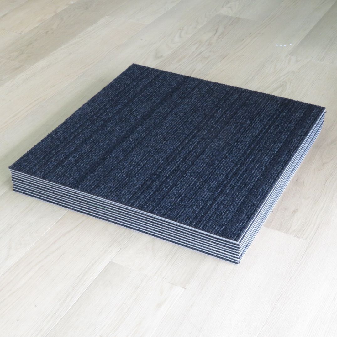美品【10枚セット】タイルカーペット ダークグレー フロアマット