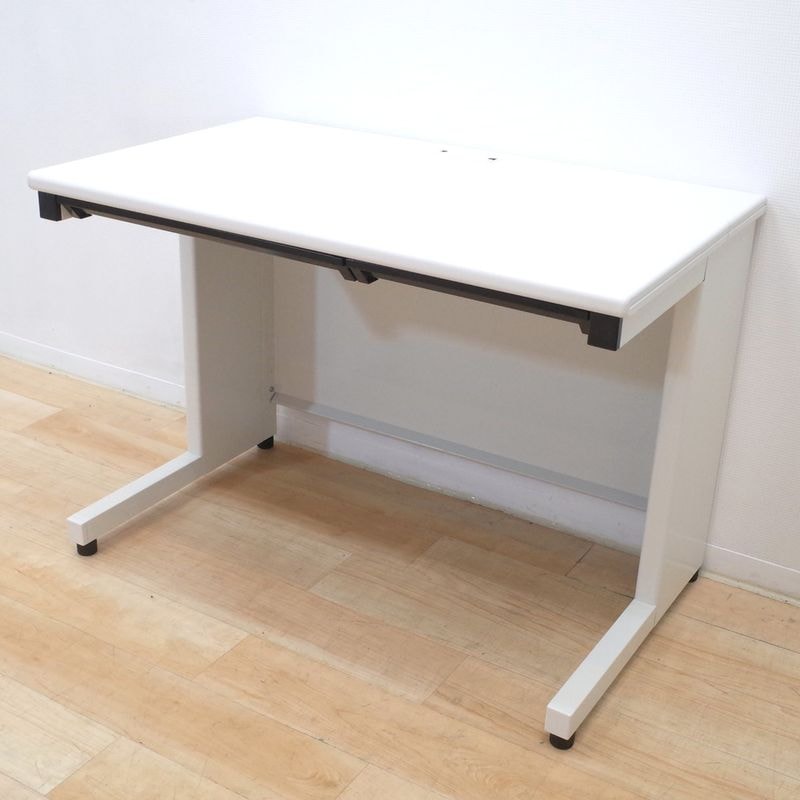 プラス フラットライン 平デスク SP-T106 WH W1000 Ｄ600 ホワイト 事務机 オフィスデスク YH19255 中古 配送サイズ300