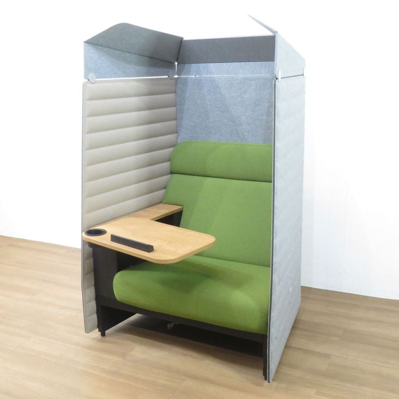 イトーキ inTent パーソナルブース LWBP-183P-B グリーン ワークブース  ワーキングソファ 中古 AG19134 配送サイズ400 