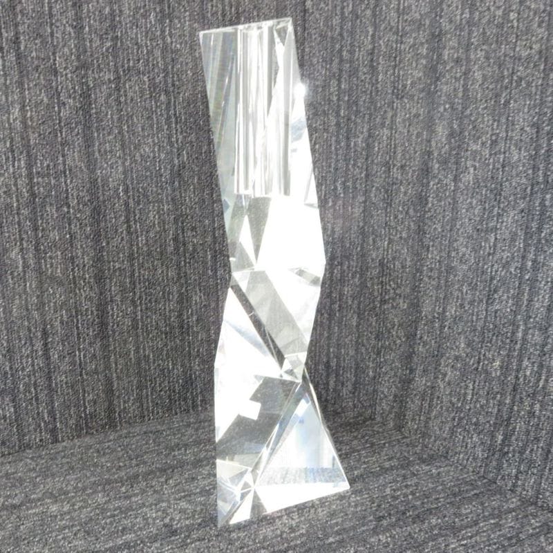 グラスワークス ナルミ 花瓶 ガラス製 透明 YH18992 中古 配送サイズ80