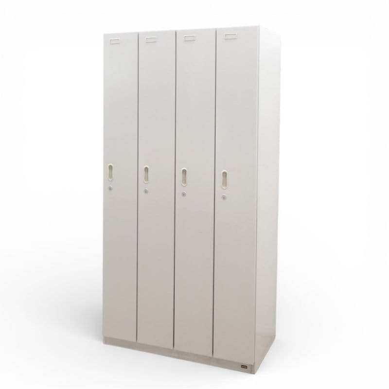 ウチダ 4人用ロッカー HDシリーズ HD-4型 ニューグレー W900 D500 H1790 中棚 ハンガーパイプ 鍵無 EG18840 中古 配送サイズ350