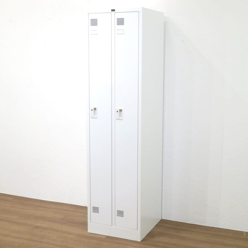 ウチダ 2人用ロッカー NS-2-S型 ホワイト  YH19034 中古 配送サイズ300