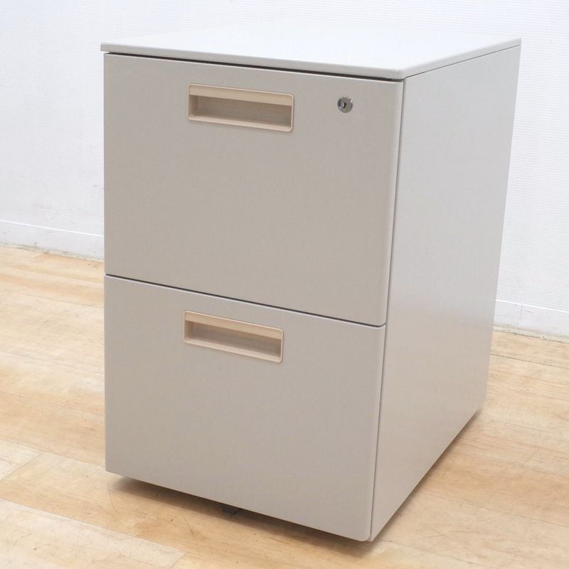 【SALE】ジョインテックス GT 2段デスクインワゴン ニューグレー サイドキャビネット 袖机 YH17975 中古 配送サイズ180