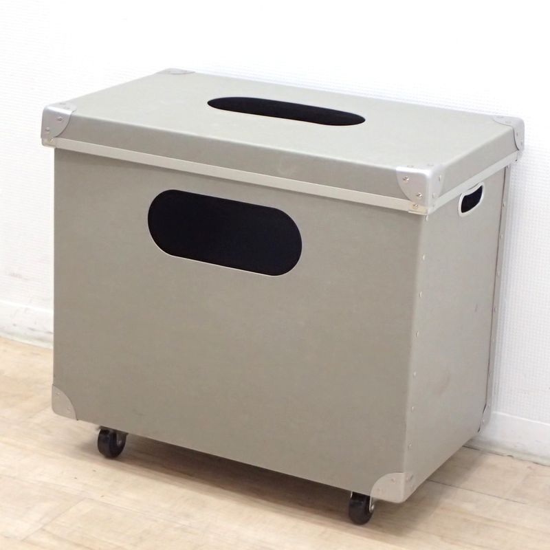 ファイバーボックス グレー キャスター付き KK19348 中古 配送サイズ160