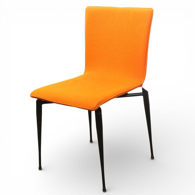 【中古】 プロシード ミーティングチェア オレンジ  肘無し ファブリック デザインチェア AG19365 中古オフィス家具