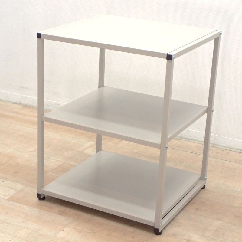 林製作所 プリンターラック TH-12-1 プリンター台 グレー W560 D510 H700 アジャスター 3段 スチール KK19307 中古 配送サイズ200