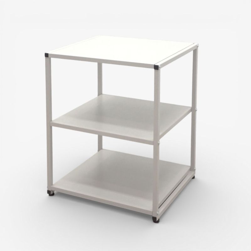 【中古】林製作所 プリンターラック TH-12-1 プリンター台 グレー W560 D510 H700 アジャスター 3段 スチール 中古オフィス家具 KK19307