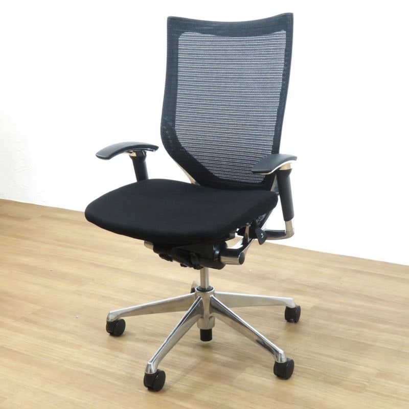 美品 オカムラ オフィスチェア ビラージュ メッシュバック 肘 美品 オカムラ オフィスチェア ビラージュ メッシュバック 肘