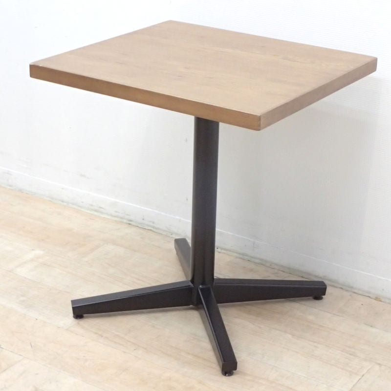 カフェテーブル ウッド 木目 W600 D550 H650 アジャスター付き KK19392 中古 配送サイズ220