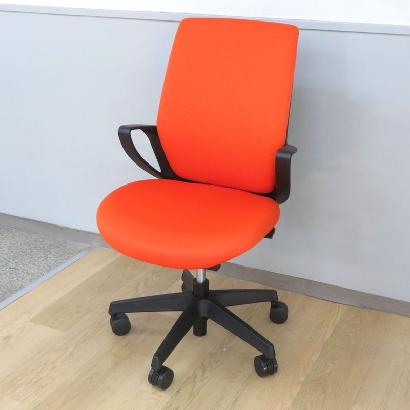 コクヨ ピコラ オフィスチェア CRS-G532E6 オレンジ 事務椅子 パソコンチェア 肘付き YH19250 中古 配送サイズ220