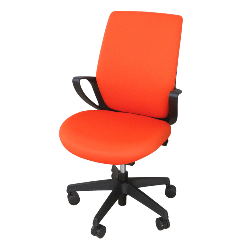 コクヨ ピコラ オフィスチェア CRS-G532E6 オレンジ 事務椅子 パソコンチェア 肘付き YH19250 中古 配送サイズ220