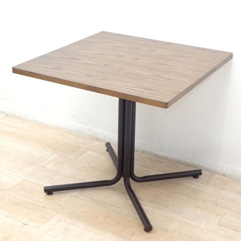 カフェテーブル ウッド 木目 W750 D750 アジャスター付き KK19393 中古 配送サイズ240