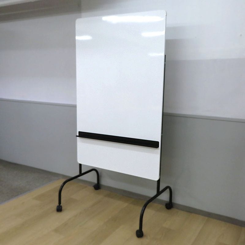 自立式縦型ホワイトボード 3D10 W900 D690 H1800 白板 脚付き 片面 マグネット 移動式 YH19251 中古 配送サイズ400