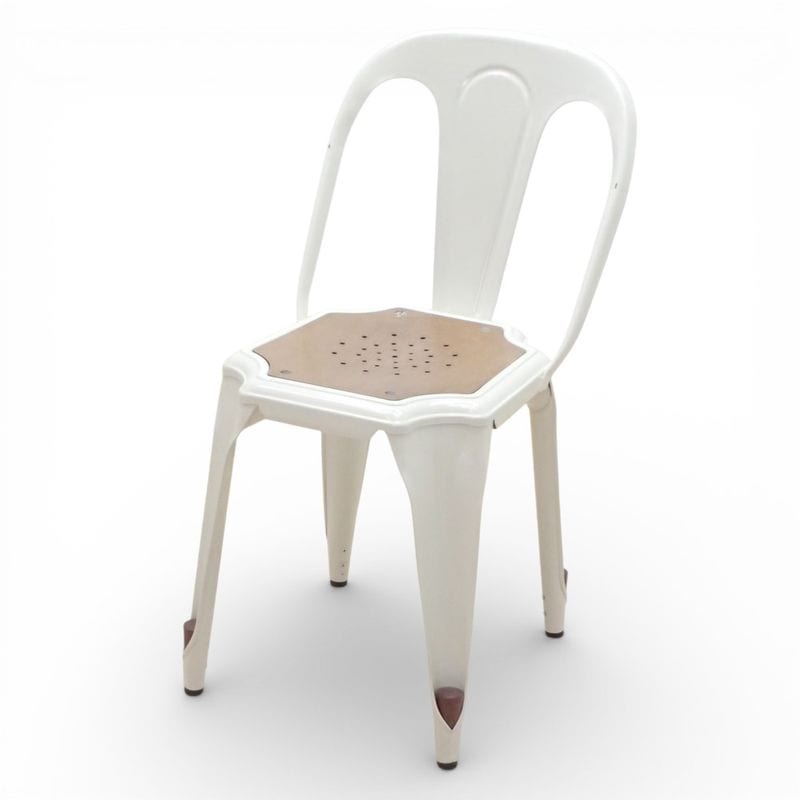 クラッシュゲート ノットアンティークス マルチプルズ2 ミーティングチェア ホワイト スタッキング可 KK19397 中古 配送サイズ220