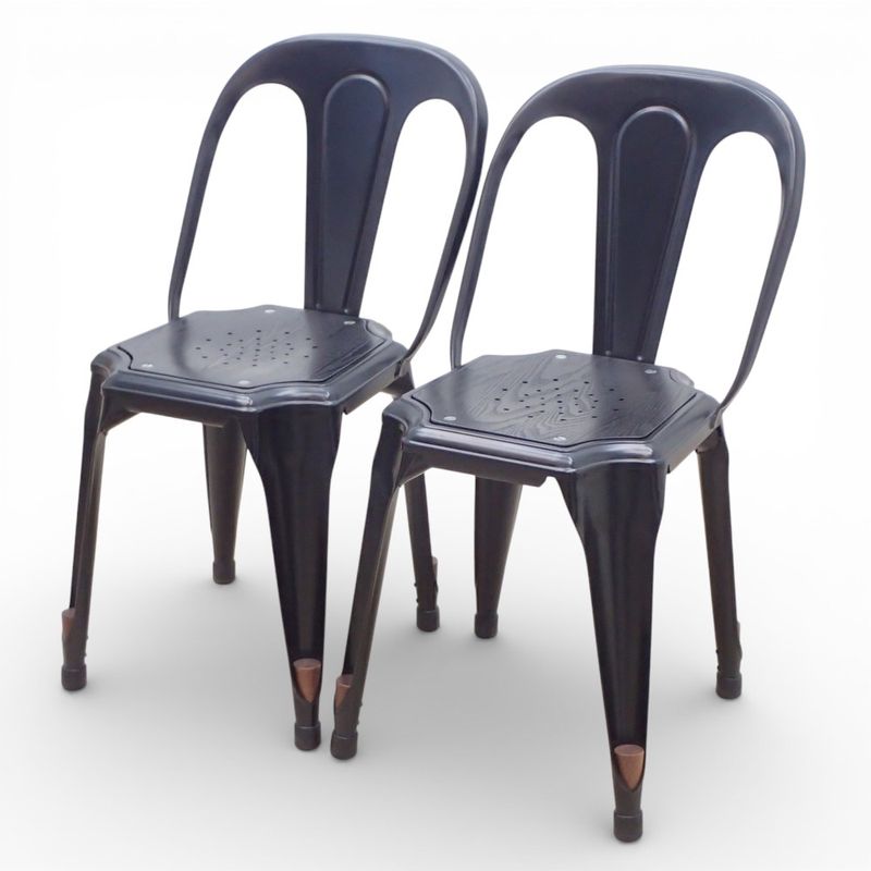 【SALE】2脚セット クラッシュゲート ノットアンティークス マルチプルズ2 ミーティングチェア ブラック スタッキング可 KK19398 中古 配送サイズ220 セット販売