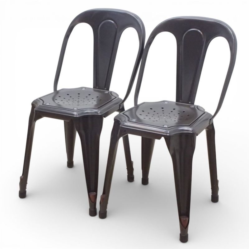 【SALE】2脚セット クラッシュゲート ノットアンティークス マルチプルズ2 ミーティングチェア ダークブラウン スタッキング可 KK19399 中古 配送サイズ220 セット販売