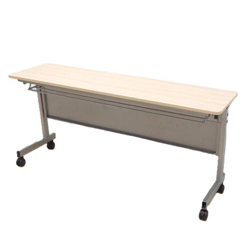 ★複数台有り★ サイドスタックテーブル ナチュラル W1500 網棚 幕板 キャスター KK19351 EG19351 中古 配送サイズ300