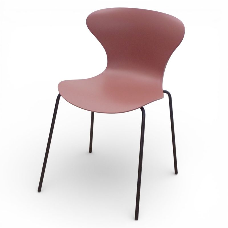 アダル エア ミーティングチェア レッド W490 D520 H785 スタッキング 肘無し EG19417 中古 配送サイズ200