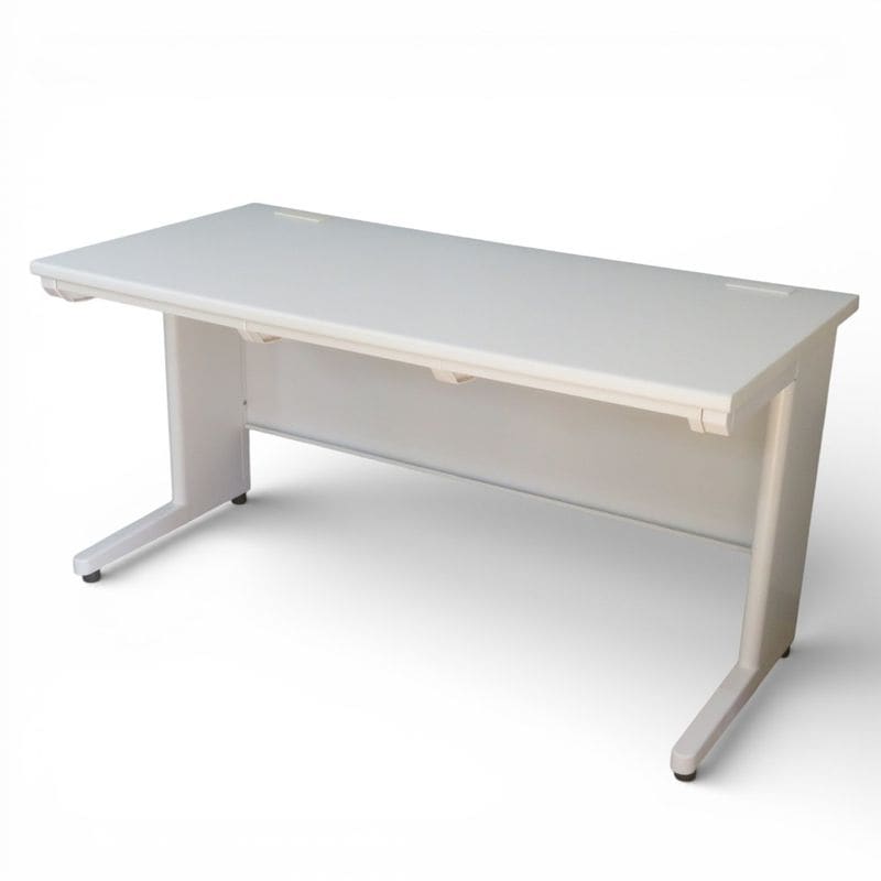 オフィスコム 平デスク W1400 D700 H700 ホワイト 事務机 平机 パソコンデスク YH19442 中古 配送サイズ300