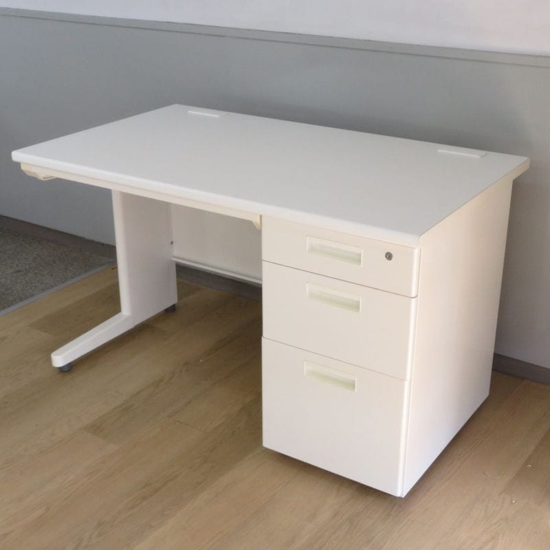 オフィスコム 片袖デスク ホワイト 事務机 オフィスデスク パソコンデスク YH19443 中古　配送サイズ300