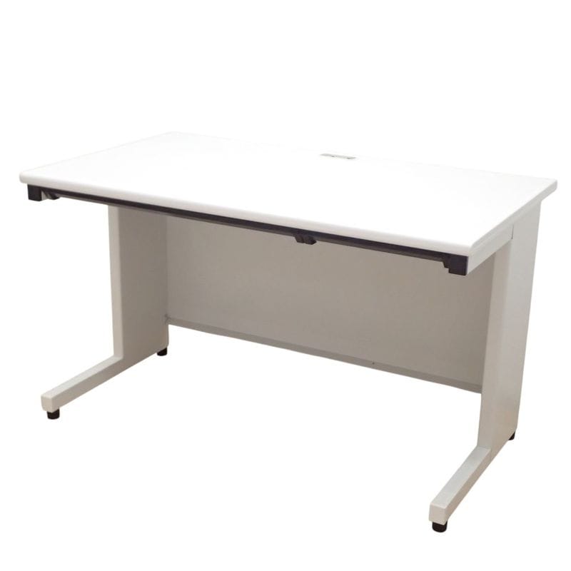 プラス 平デスク フラットライン SP-T127 W1200 D700 ホワイト EG19323 中古 配送サイズ300