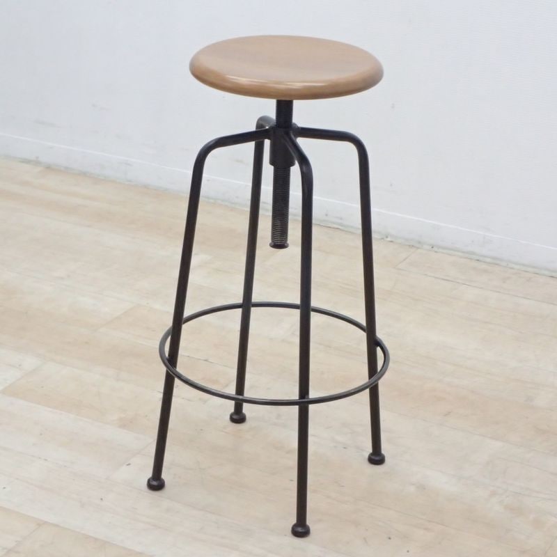 ノットアンティークス コンベックスⅢ クラッシュゲート スツール ウッド KK19411 中古 配送サイズ180