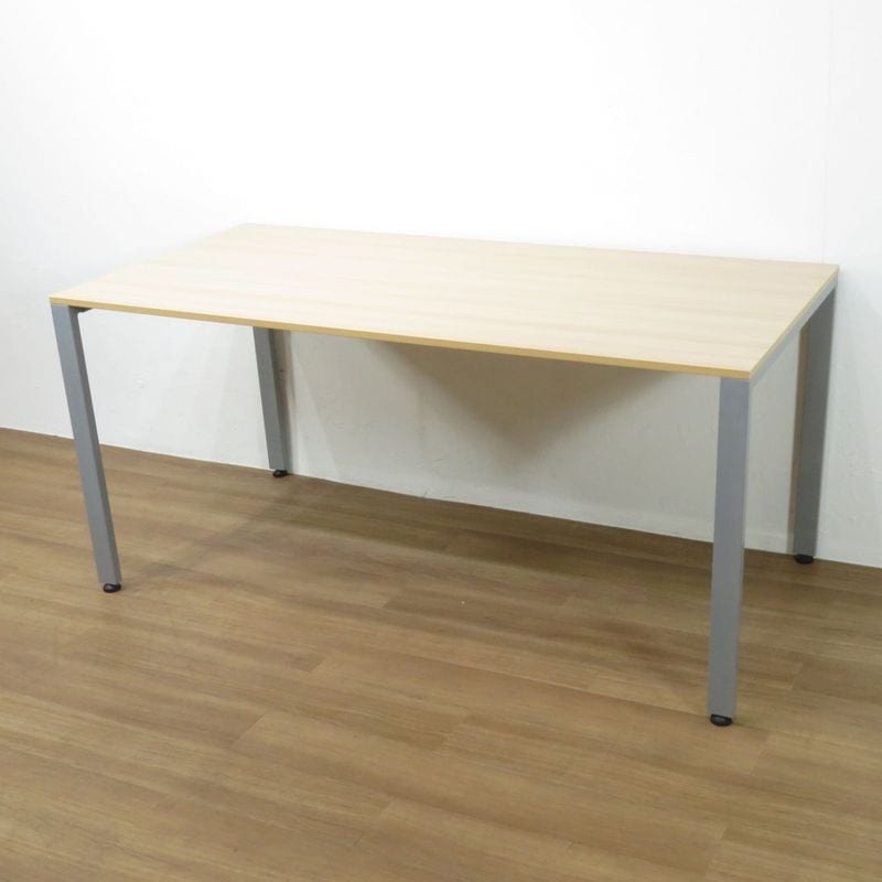 ミーティングテーブル 会議テーブル ナチュラル W1500 D750 H700 作業台 アジャスター付 中古 AG YH19470