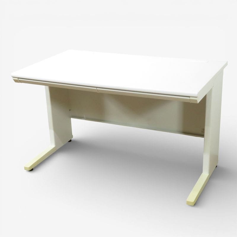 アイリスチトセ 平デスク SSD-127H ホワイト W1200 D700 H700 事務机 オフィスデスク 中古 AG19476 配送サイズ300