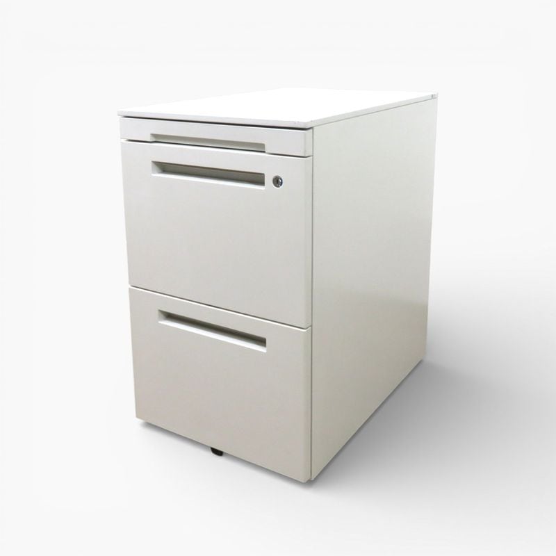 イトーキ 3段デスクインワゴン CZR-C43MPCB-W9 ホワイト W395 D595 H650 サイドキャビネット 中古 AG19491 配送サイズ200