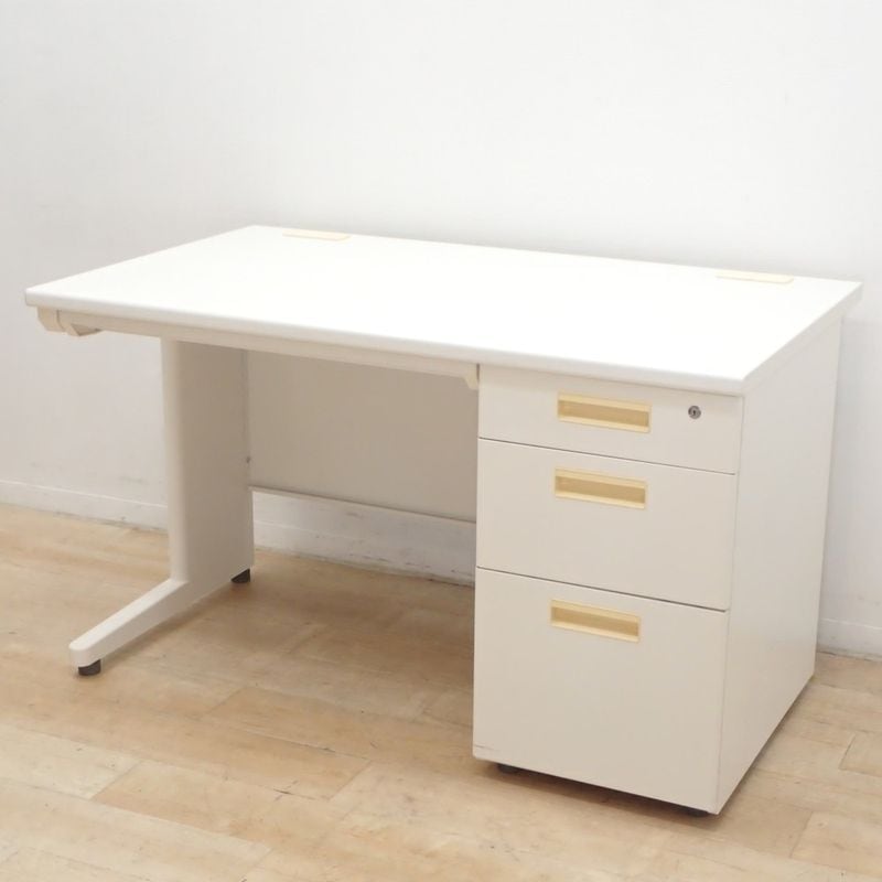 オフィスコム 片袖デスク ホワイト W1200 D700 H700 EG19309-1 中古 配送サイズ300