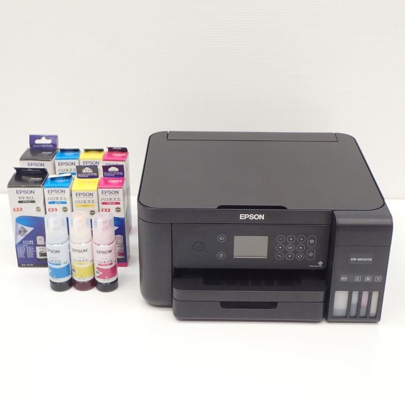 エプソン インクジェットプリンター EW-M630TB ブラック 複合機 スキャン機能 インク付 KK19590 中古 配送サイズ140