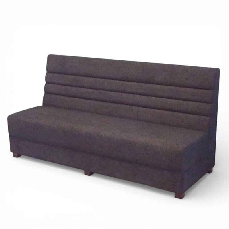 【SALE】クオン ファミレスソファ 幅1800奥700高920 チャコールグレー ロビーソファ オフィス 応接ソファ 布 KK19453 中古 KK19453 配送サイズ350