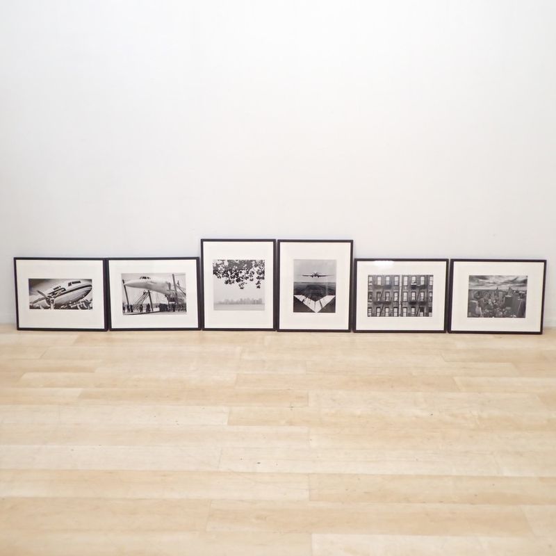 イエローコーナー アートフォト 6枚セット JEAN DIEUZAIDE他 ブラック 中古 KK19435 配送サイズ120