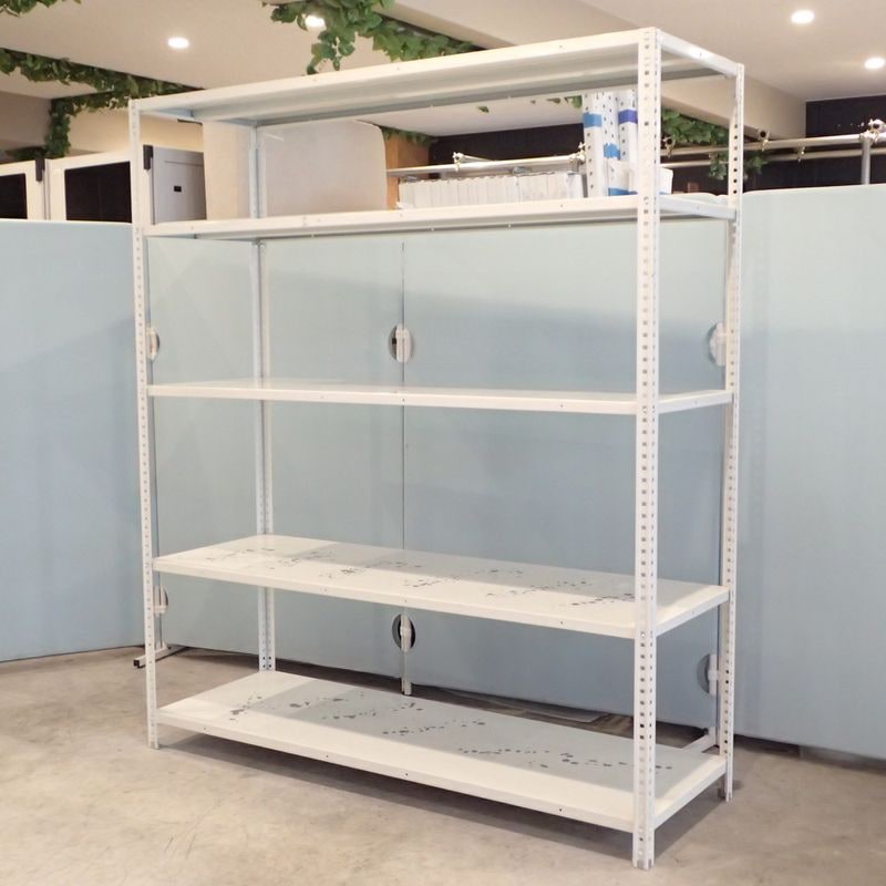 シルバーラック シルバー 軽量スチールラック 4段 メタルシェルフ 収納