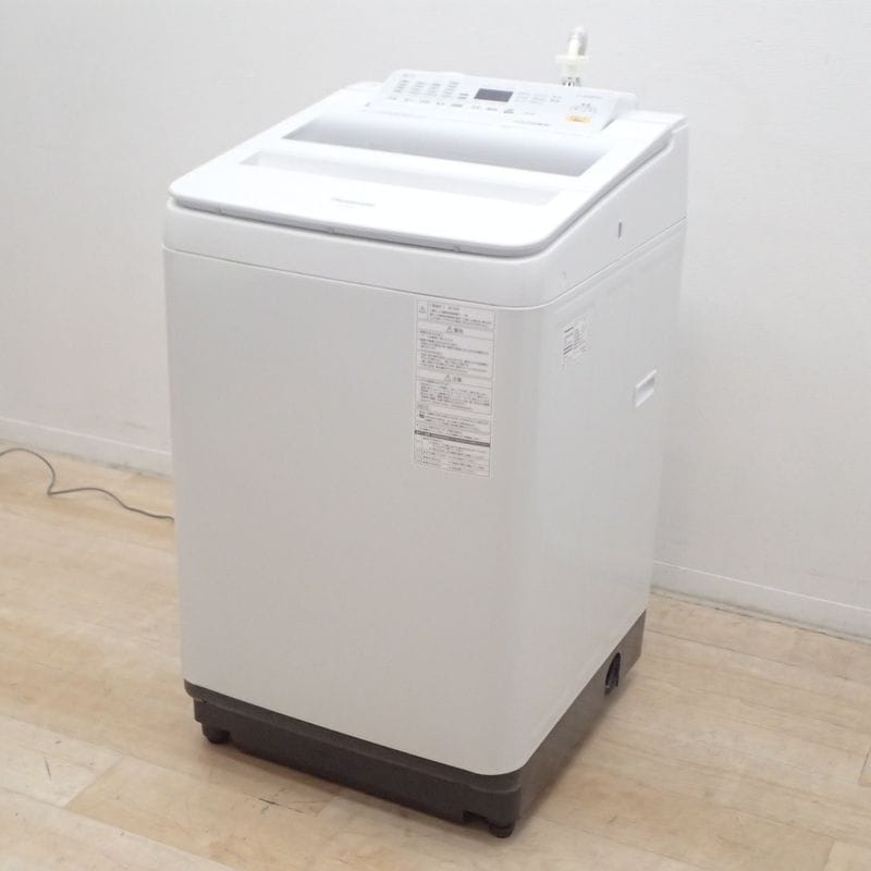 パナソニック NA-FA80H5 全自動洗濯機 ホワイト 8kg ステンレス槽 泡洗浄 中古 KK19596 配送サイズ240 家財おまかせ便